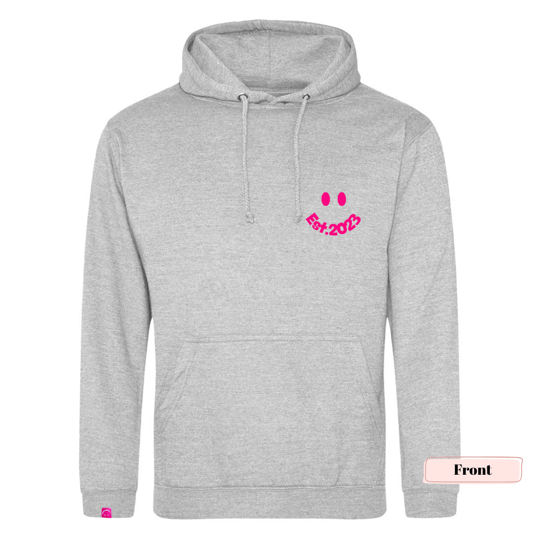 Grey and Neon Pink 'Not Today Hun' Classic Hoodie - up to 5XL (size 26)