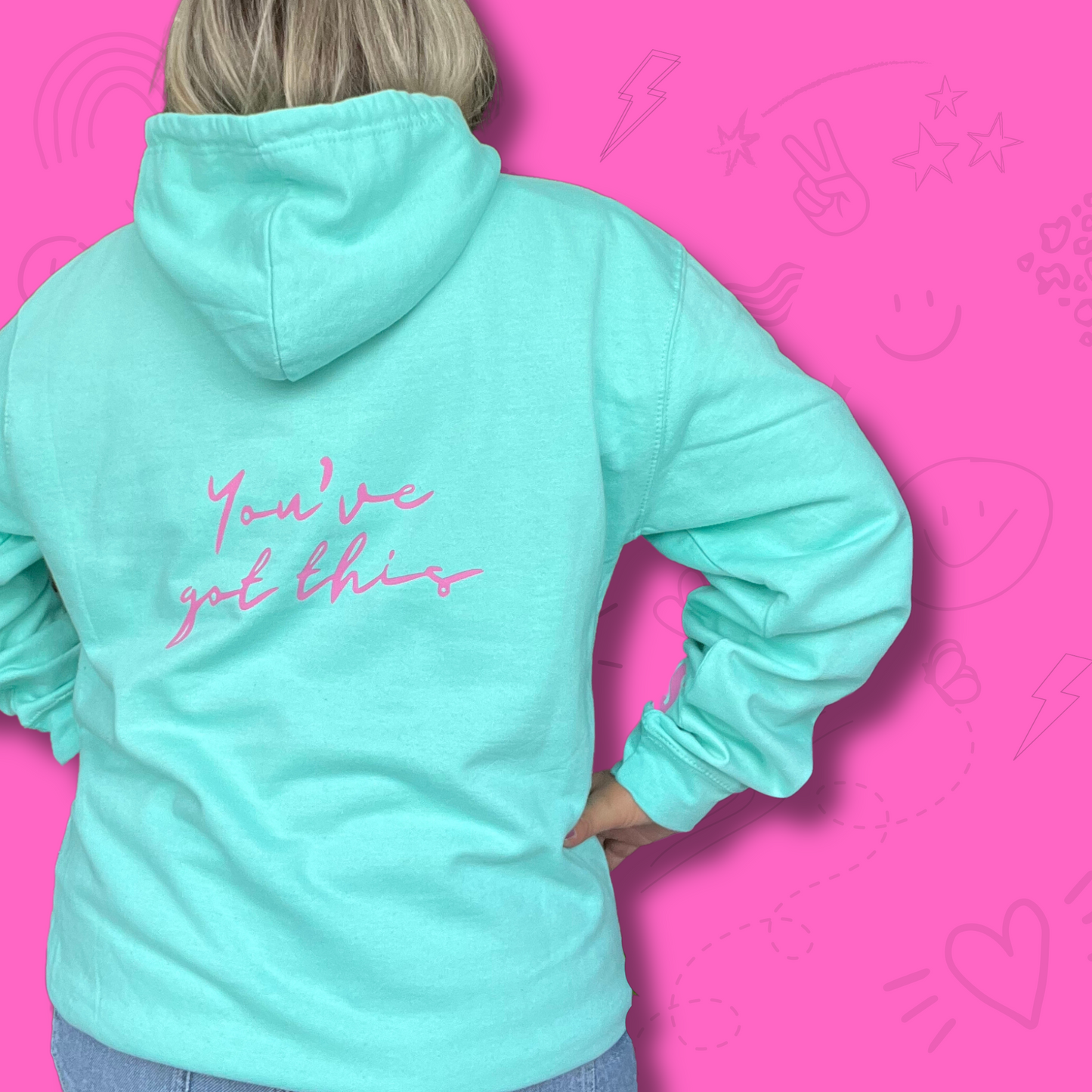 Peppermint and Pink 'You've got this' Classic Hoodie