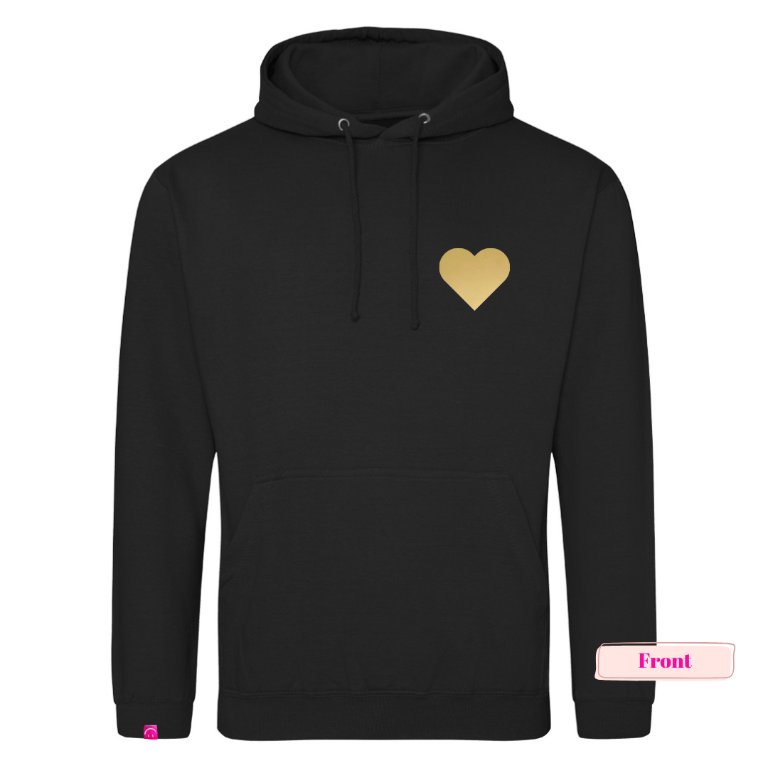 'Absolute Frikkin Queen' Classic Hoodie in Black and Gold- up to 5XL (size 26)