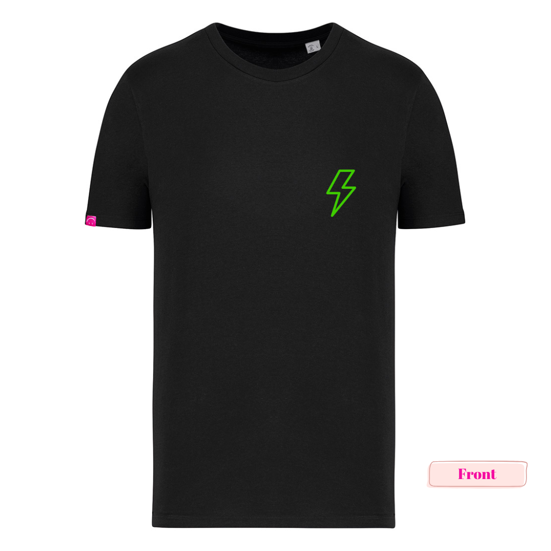 Black 'She's Electric' T-Shirt - Up to size 5XL (size 26)