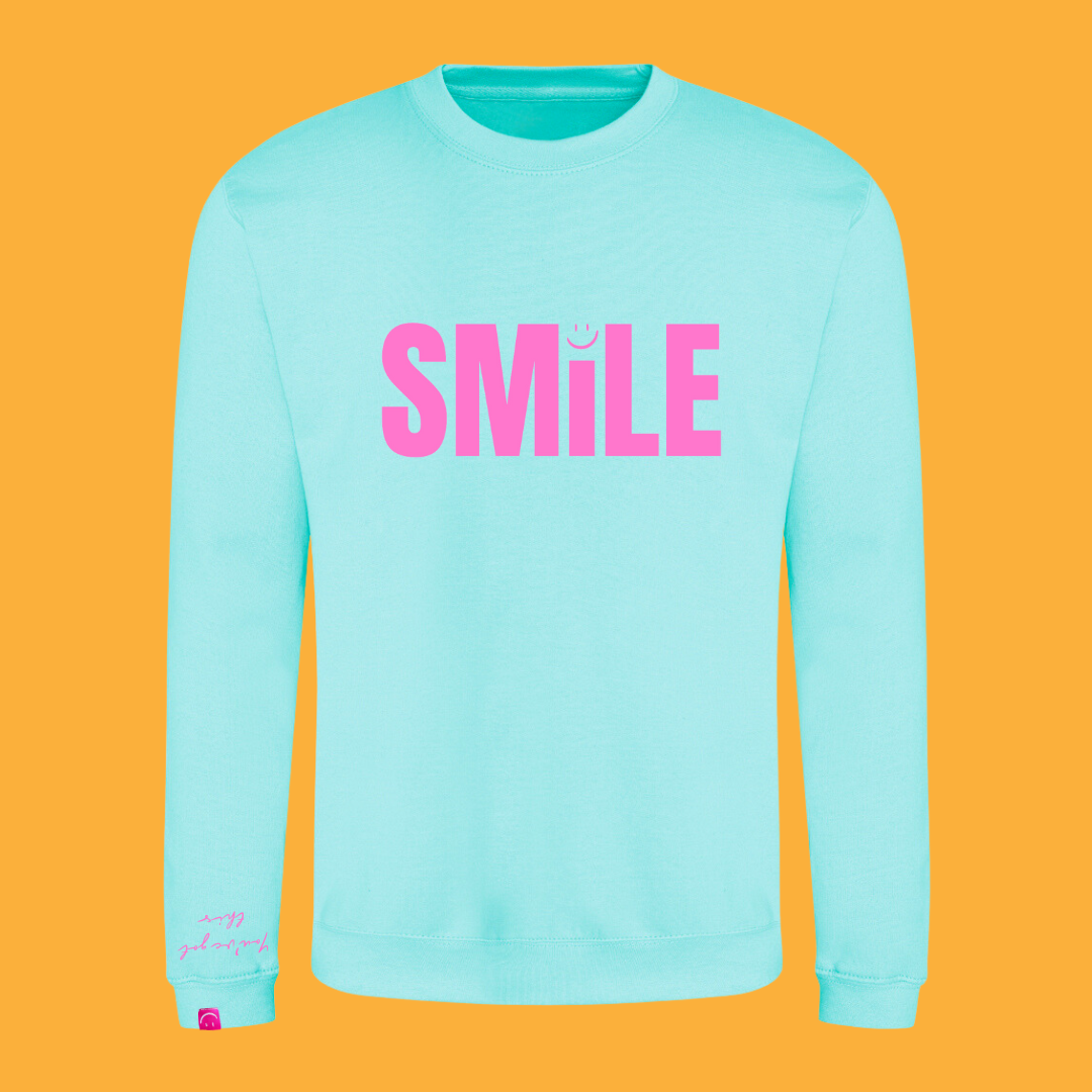 Peppermint and Pink Smile Sweatshirt
