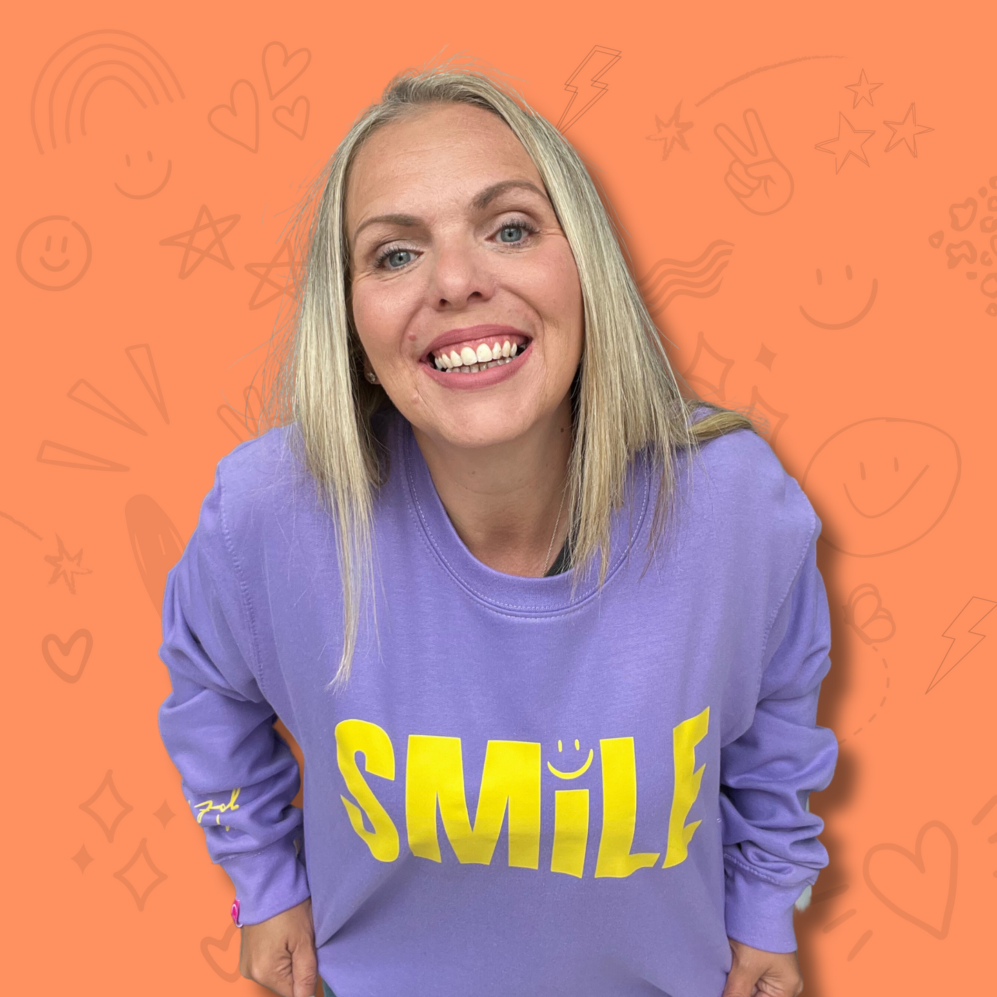 Purple and Yellow Smile Sweatshirt