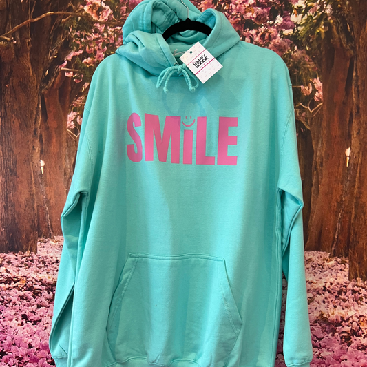 Peppermint and Pink Smile Classic Hoodie - XL