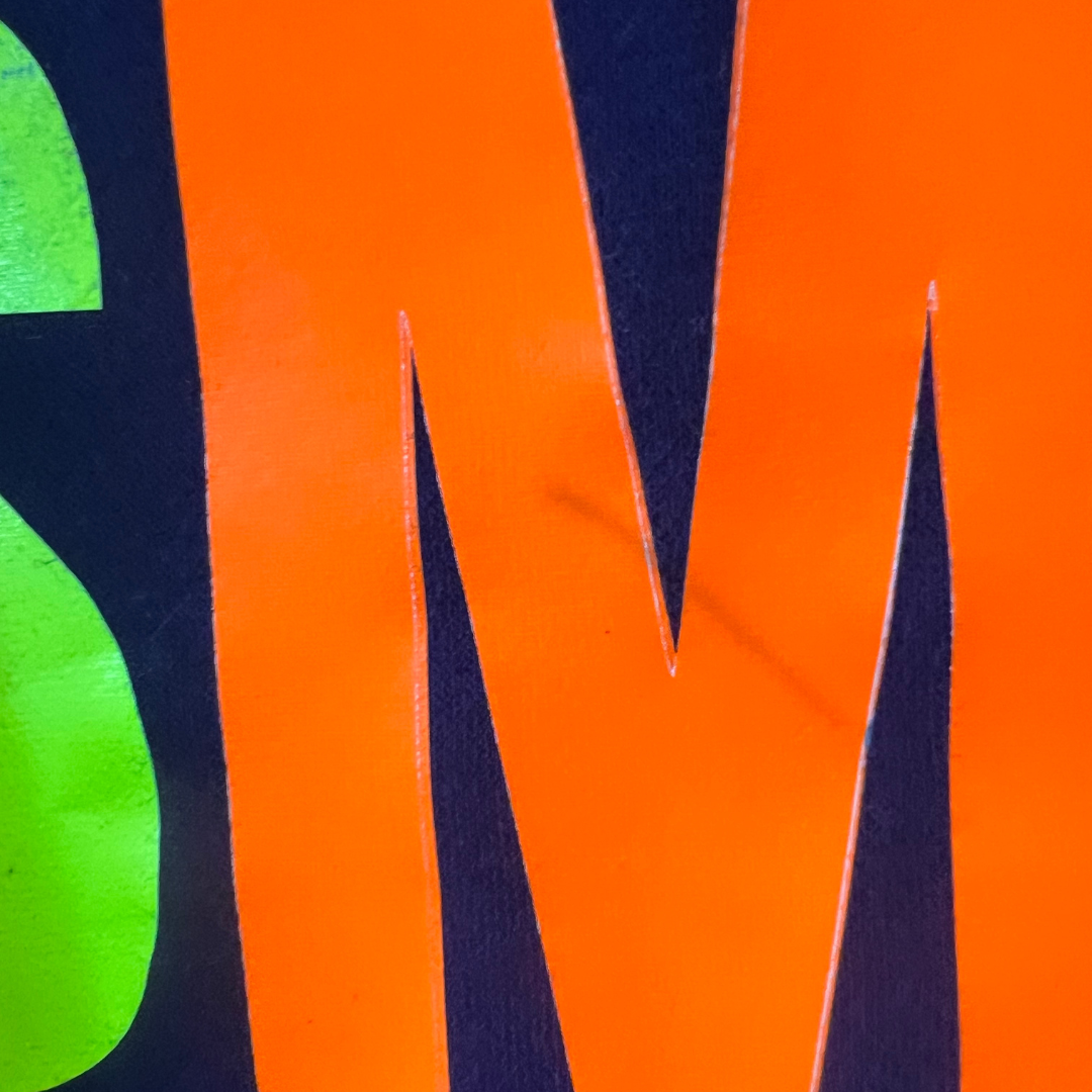 Neon and Navy SMILE Cowl - DAMAGED SEE PICS - XL