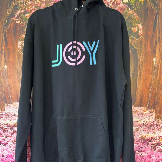Black and Pastel Joy classic hoodie - 2XL
