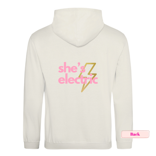 Cream 'She's Electric' Classic Hoodie
