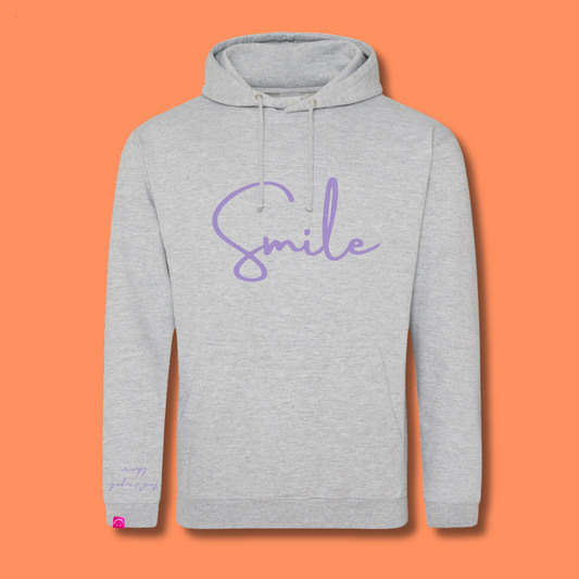 Grey and Purple Curly Smile Classic Hoodie - up to 5XL (size 26)
