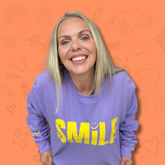 Purple and Yellow Smile Sweatshirt