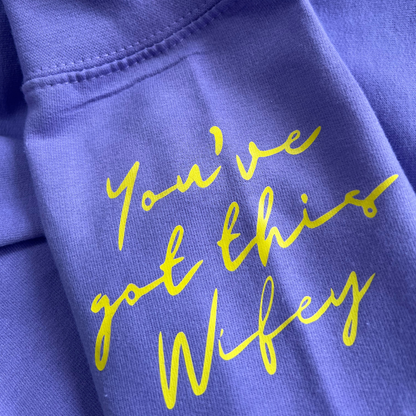 Navy and Neon Smile Cowl Charity Hoodie